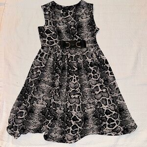 B&W SNAKE PRINT DRESS